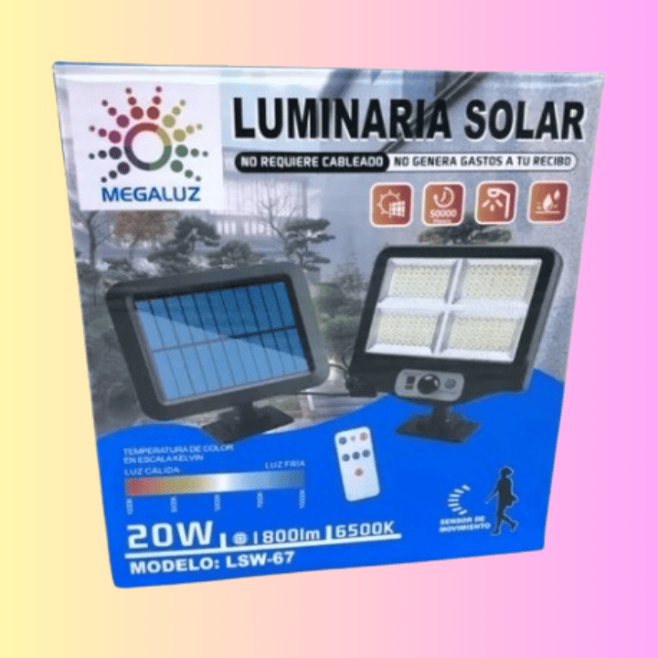 Luminaria Solar Megaluz 20w (Promoción)