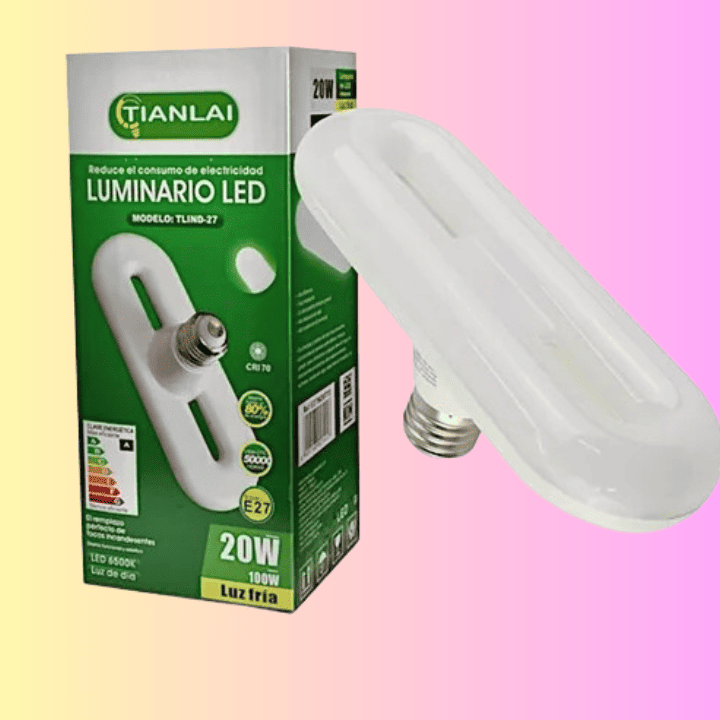Foco Led Lampara 20 Watts 1400lm Luz Blanco Frio Base E27 *